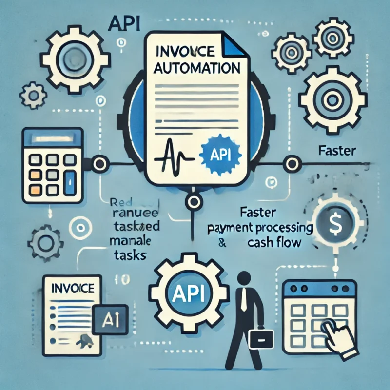 API invoice automation illustration showcasing a streamlined invoicing process for maximum efficiency.